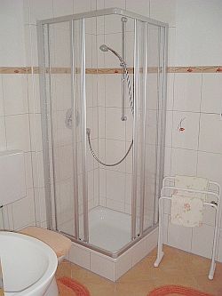 Ferienwohnung mit Terrasse - Die Dusche