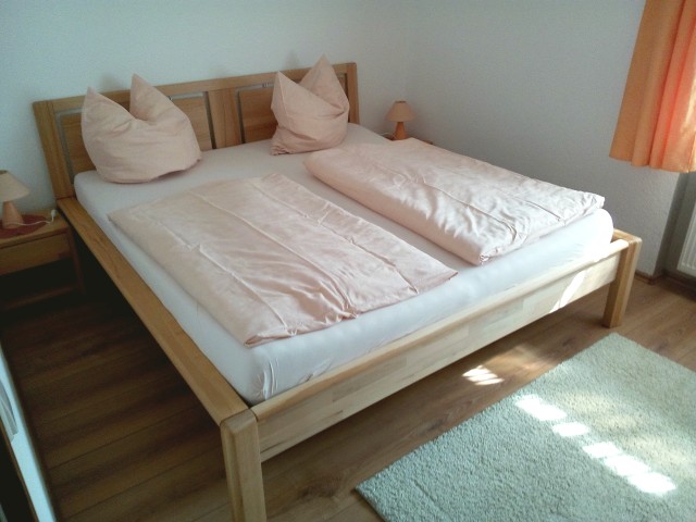 Ferienwohnung mit Terrasse - Das Schlafzimmer